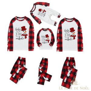 pyjama bonhomme de neige élégant