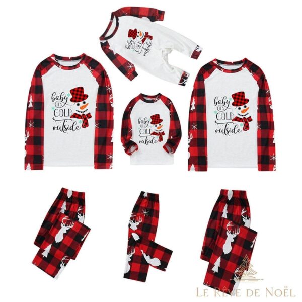 pyjama bonhomme de neige élégant