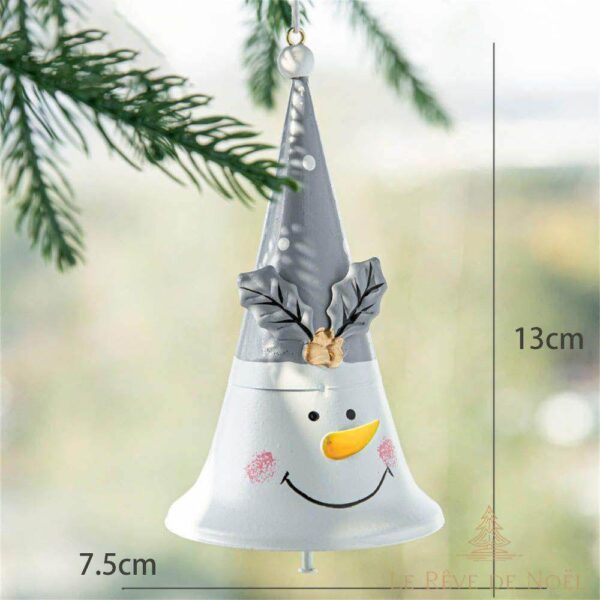 Cloche de Noël : Bonhomme de Neige festive