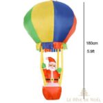 Structure de Noël gonflable Père Noël montgolfière