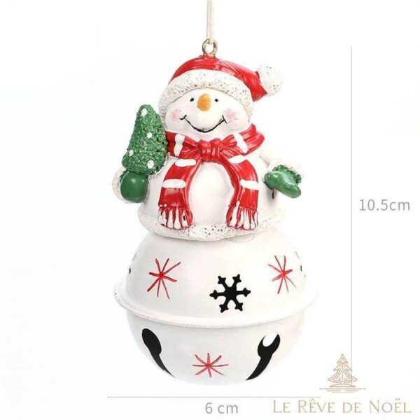 Cloche de Noël Grelot Bonhomme de Neige