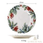 assiette de noël verte festive