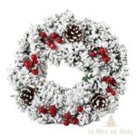 couronne de noël blanche élégante