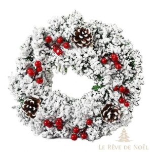 couronne de noël blanche élégante