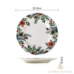 élégante assiette de noël verte