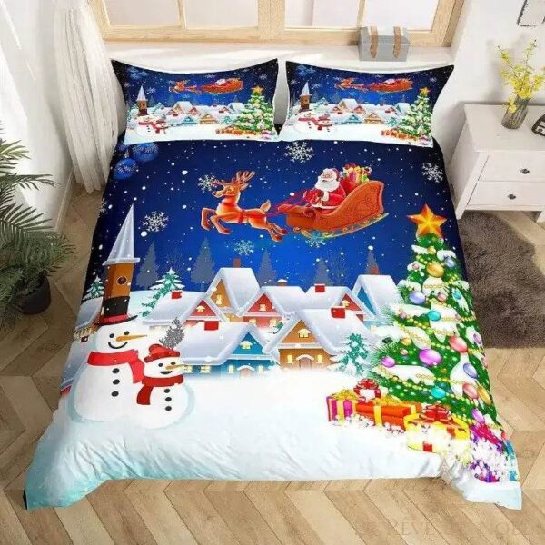 housse de couette noël bonhomme de neige