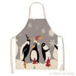 tablier de Noël avec pingouins