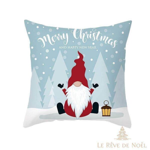 housse de coussin de Noël Lutin Père Noël