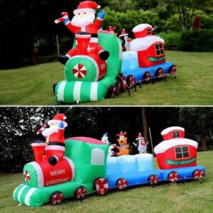 Structures de Noël gonflables train