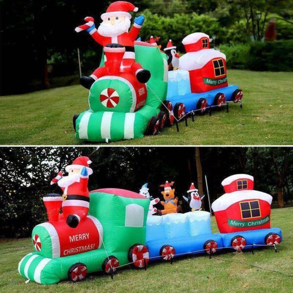 Structures de Noël gonflables train