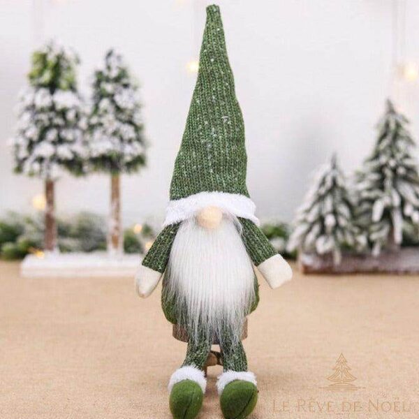 gnome de Noël farceur vert