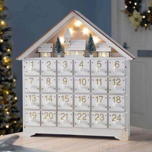 calendrier de l'avent maison avec lumière Led
