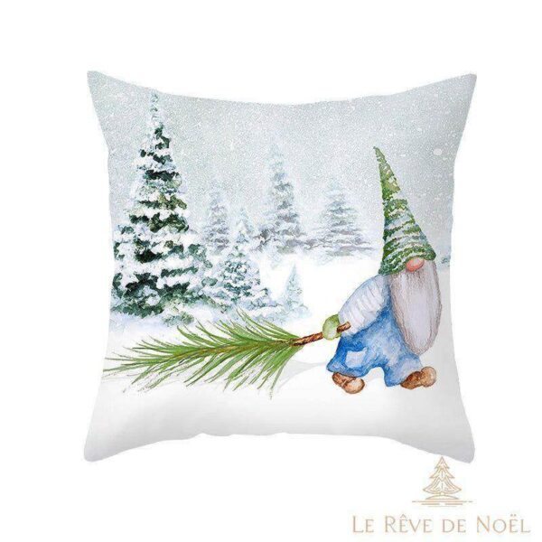 housse de coussin noël blanc élégante