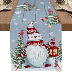 Chemin de table Noël Bleu