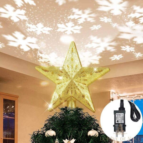 Cimier de sapin de Noël étoilé