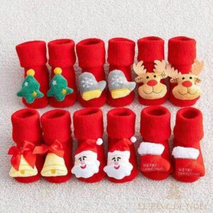 chaussettes de Noël Bébé festives