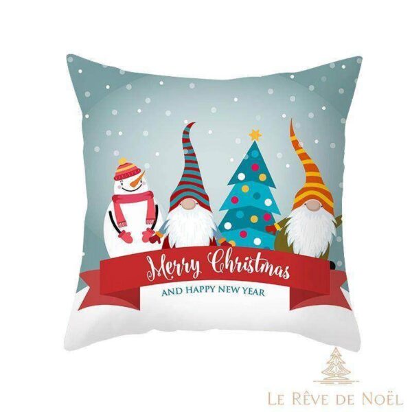 housse de coussin motif neige