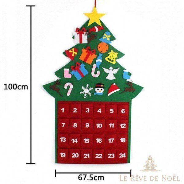 calendrier de l'avent en feutrine