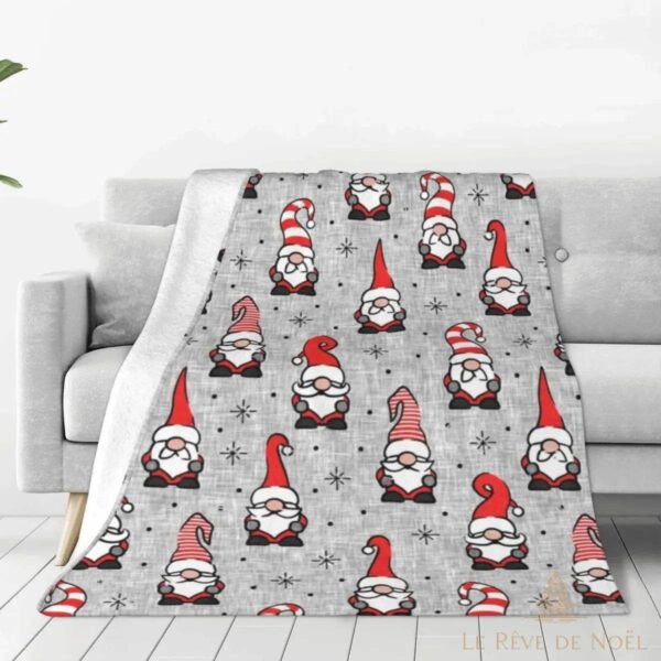 plaid de Noël gris