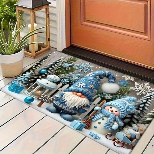 tapis bleu noël chic