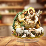 crèche de Noel lumineuse