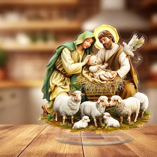 crèche de Noel lumineuse