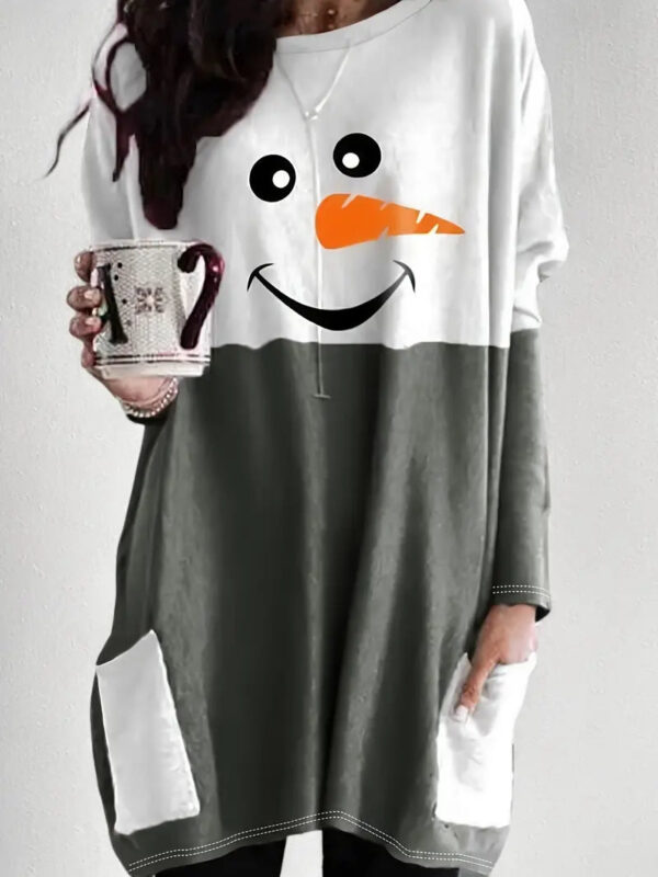 robe pull motif bonhomme de neige
