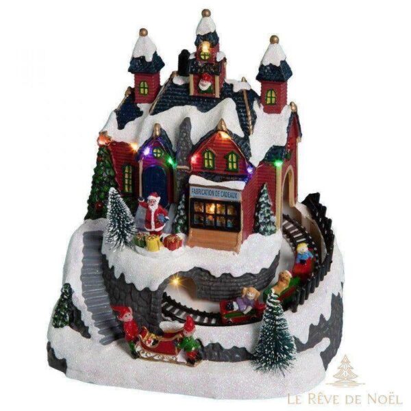 village de Noël Laponie rayonnant
