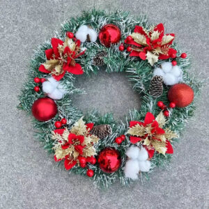 couronne de Noël porte