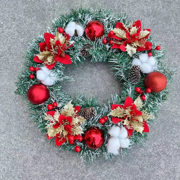 couronne de Noël porte