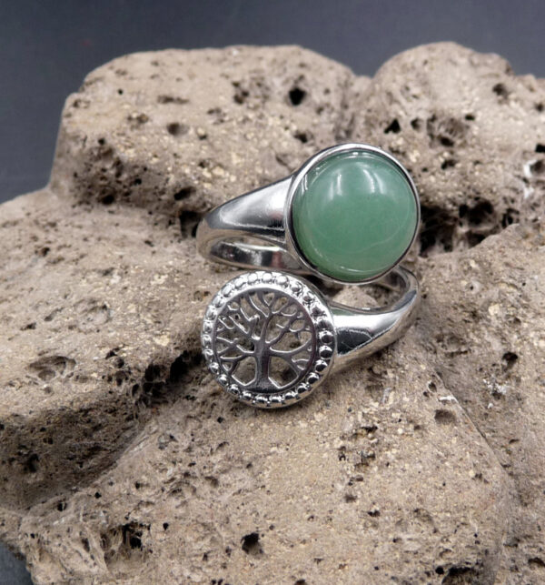 bague arbre de vie en aventurine du brésil