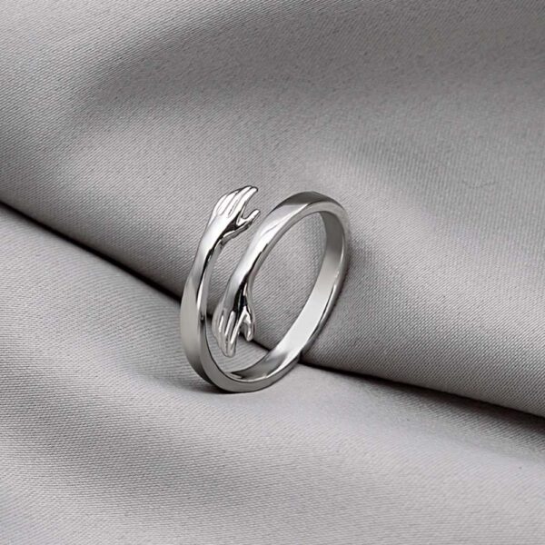 bague ajustable câlin argent