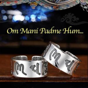 bague argent Om Mani Padme Hum