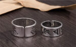 bague bouddhiste en argent