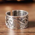 Bague Bouddhiste Tibétaine Sutra en argent 925