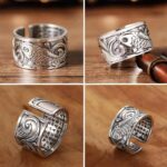 Anneau argent 925 Sutra Tibétain