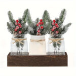pot de conifères pour table de Noël