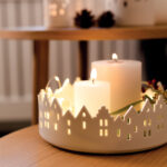 plat de présentation en porcelaine noellumineux