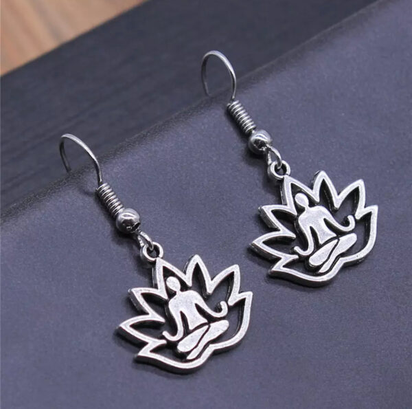 Boucles d'oreilles Fleur de Lotus Yoga Méditation
