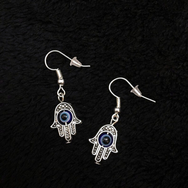 boucles d'oreilles main de Fatma et oeil turc