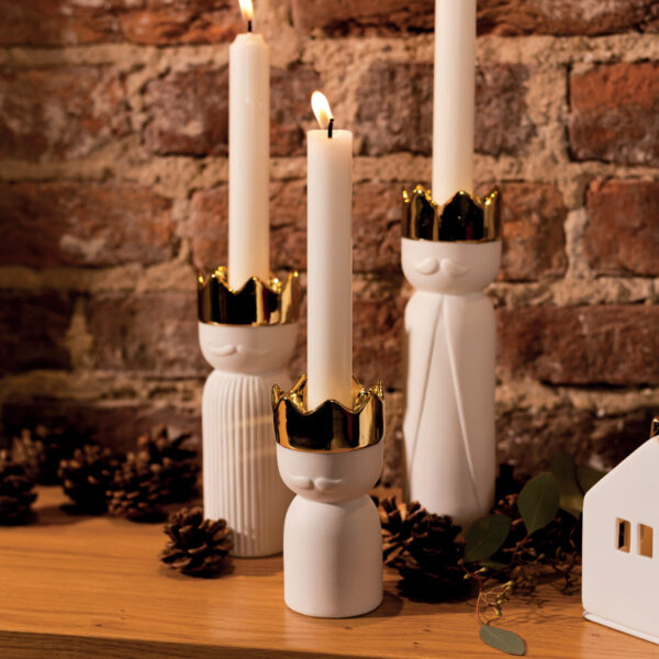 bougeoir porcelaine Rois Mages noellumineux
