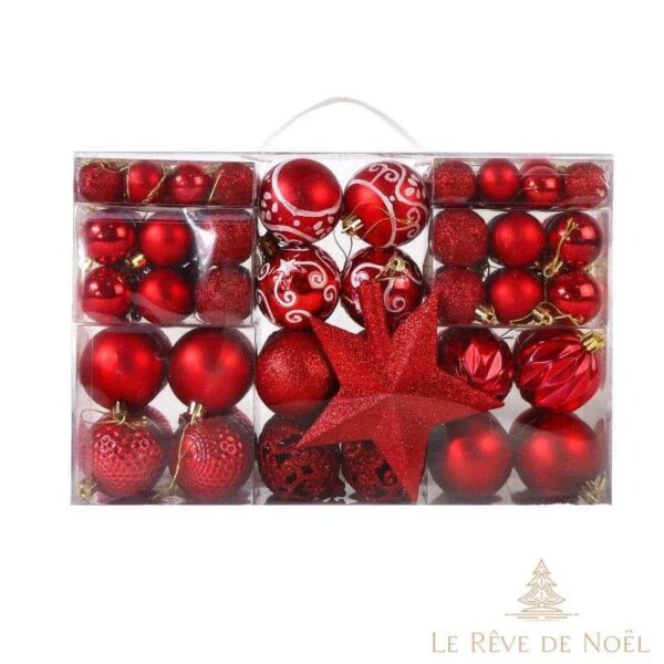 Kit de décorations de Noël rouge élégant