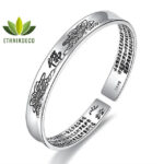 bracelet en argent 999 Fleur de Lotus Spiritualité