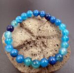 bracelet en agate bleue