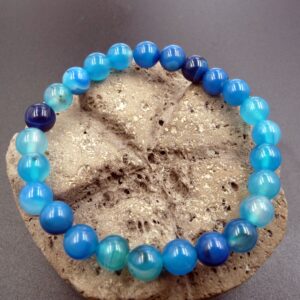 bracelet en agate bleue