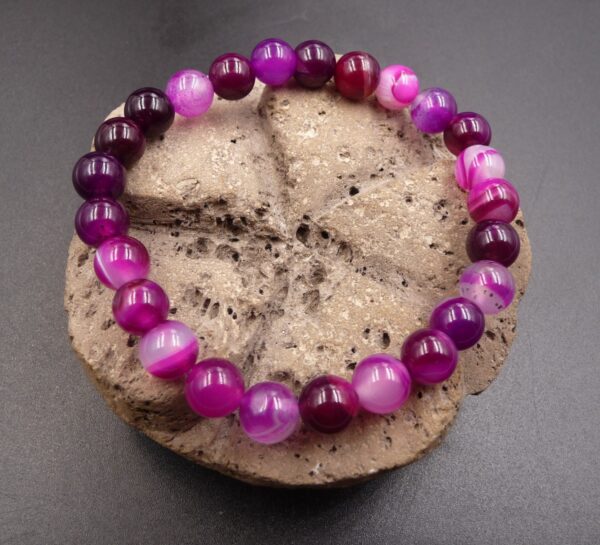 Bracelet en Agate Rose