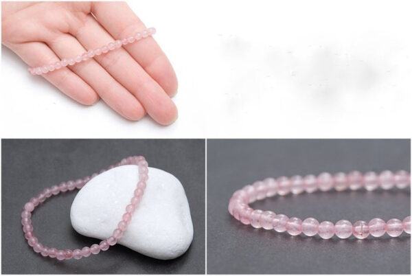bracelet en quartz rose du Brésil