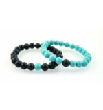 accessoire couple agate noire howlite turquoise