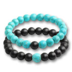 bijoux symboliques agate noire howlite turquoise