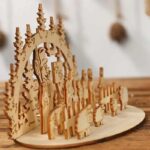 Scène de Nativité Crèche de Noël en bois